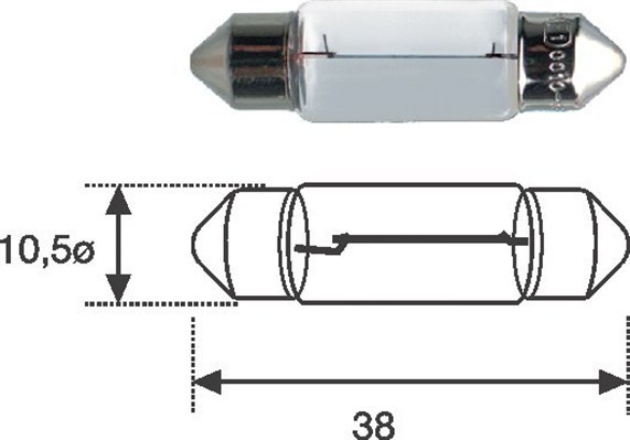 žiarovka osvetlenia poznávacej značky MAGNETI MARELLI (009461100000)